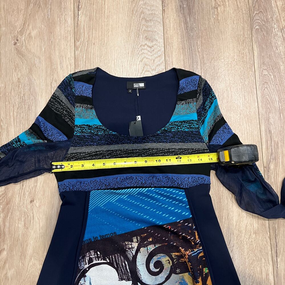 Multicolor Long Sleeve Dress - Picture 3 of 8